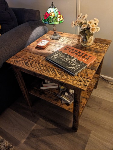 End table handmade reclaimed - end,